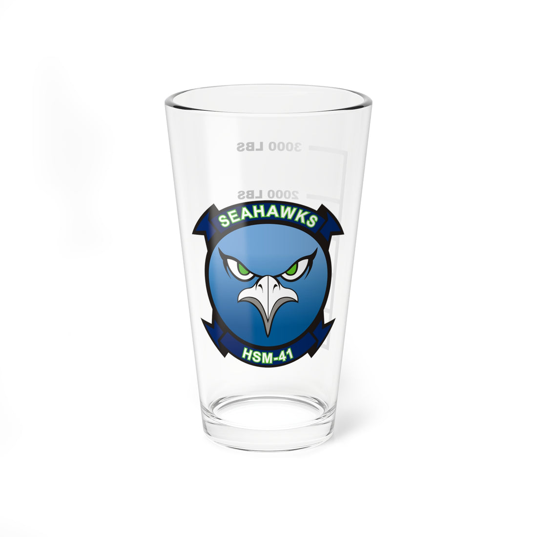 HSM-41 Seahawks Fuel Low Pint Glass 16oz