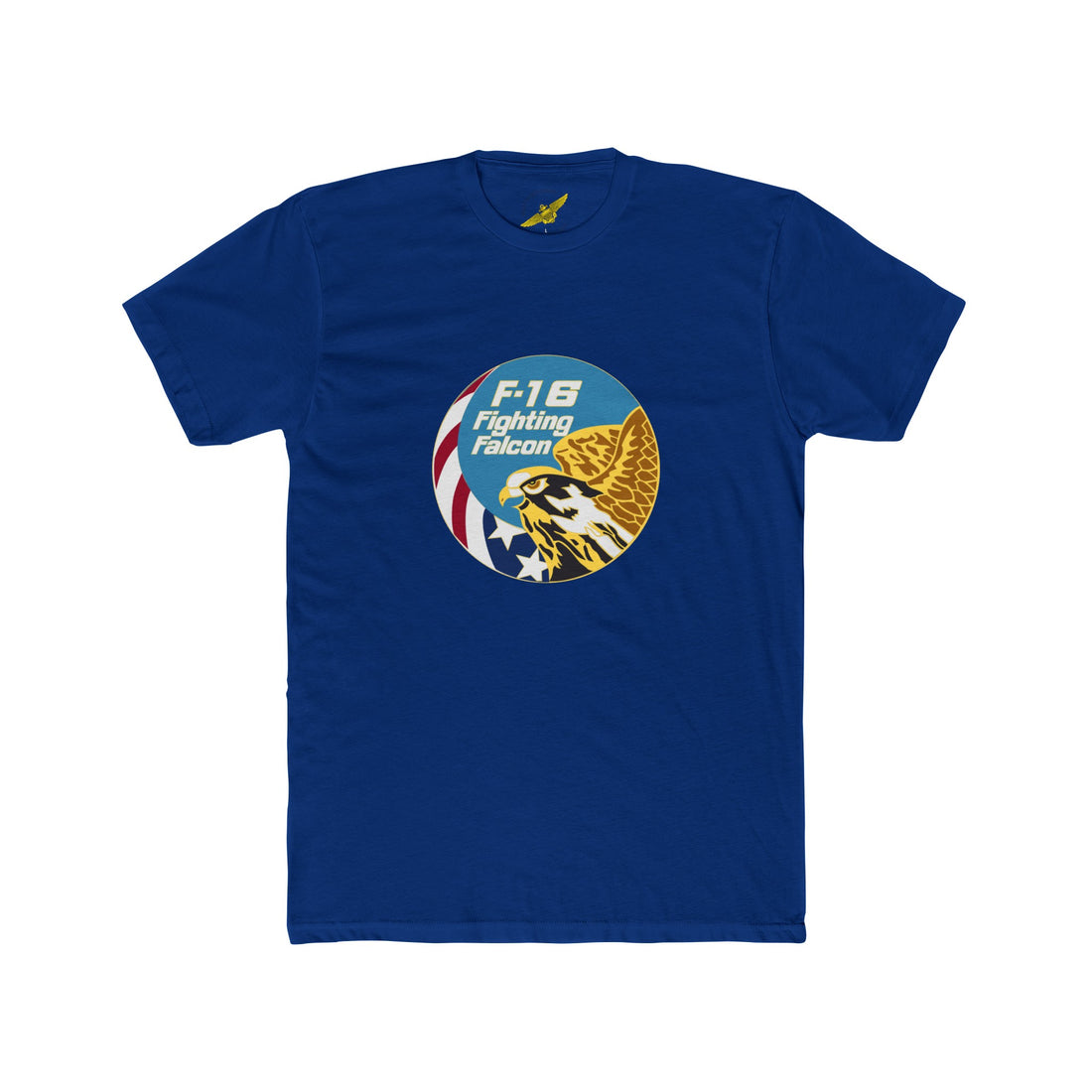 F-16 Fighting Falcon Logo Men's Cotton Crew Tee