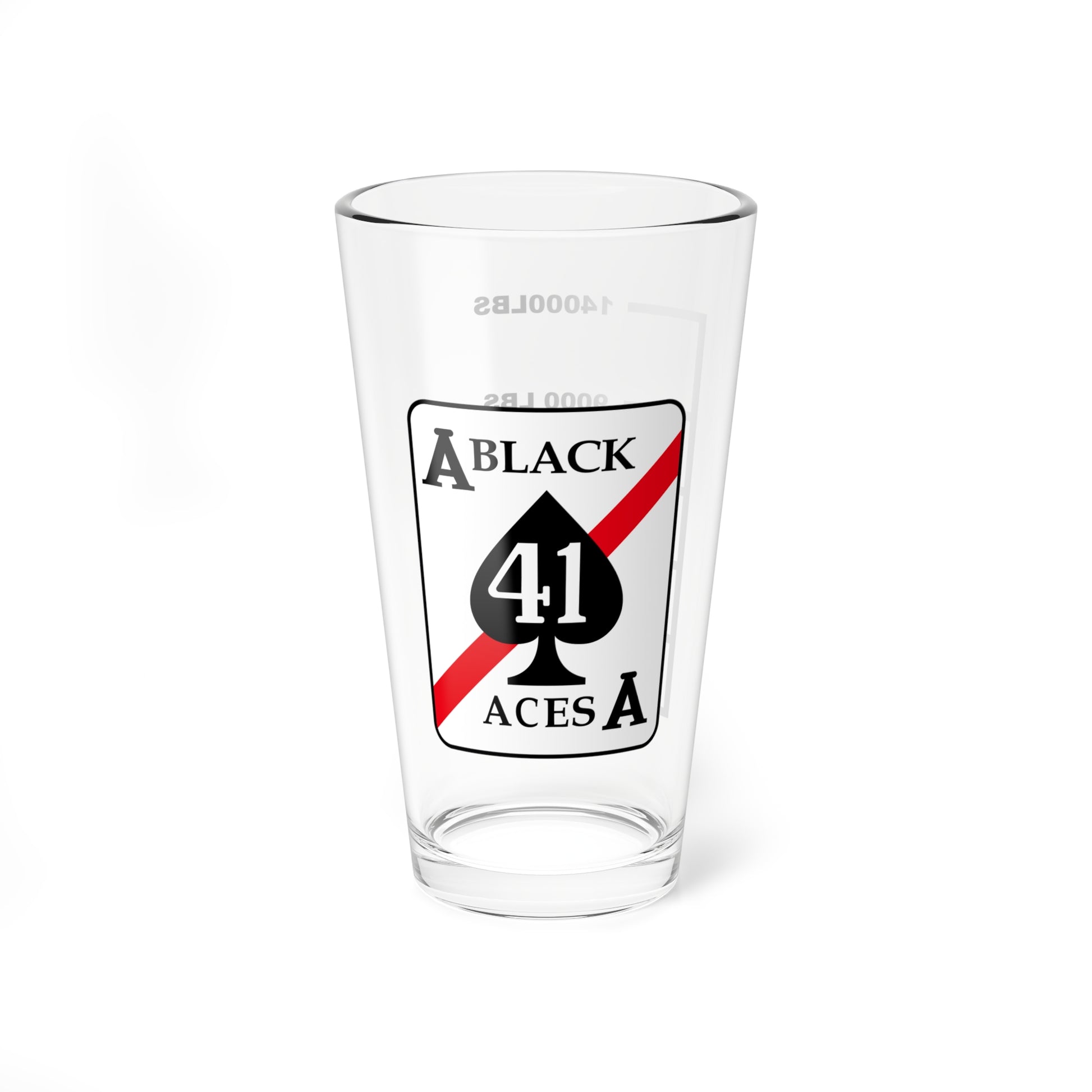 VFA-41 Black Aces Fuel Low Pint Glass