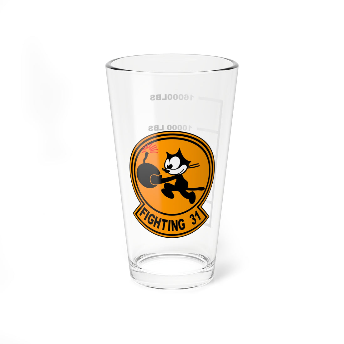 VF-31 Tomcatters Fuel Low Pint Glass