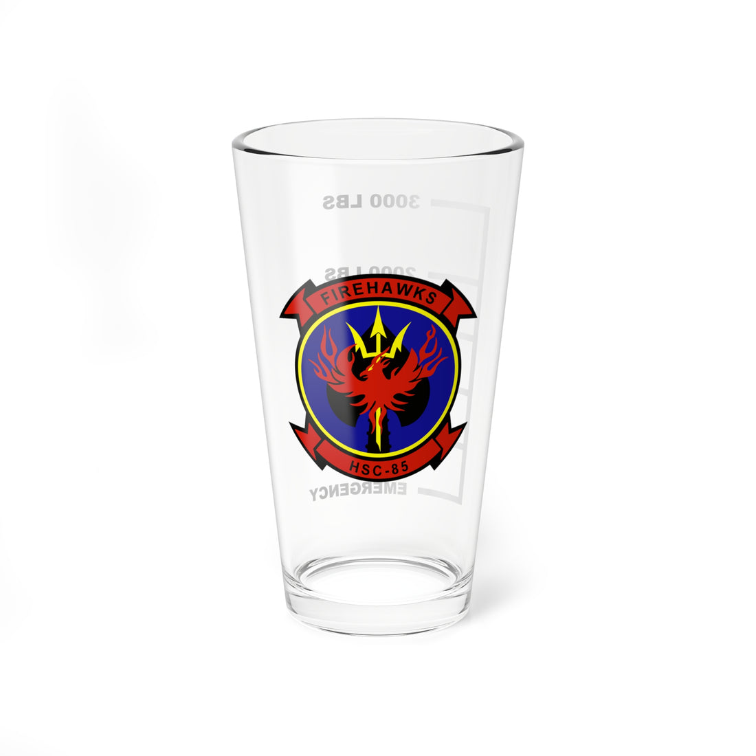 HSC-85 Firehawks Fuel Low Pint Glass