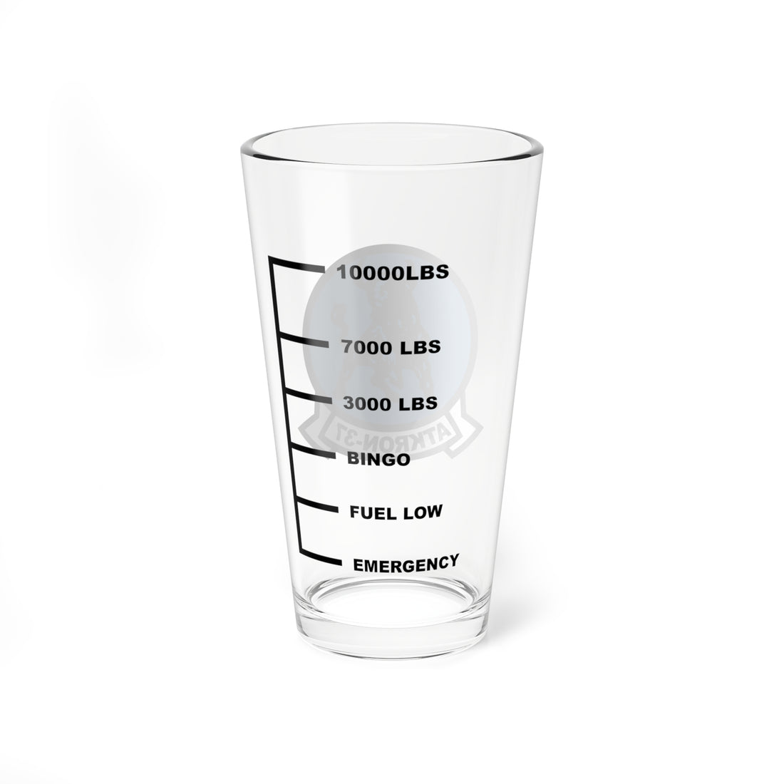 VA-37 "Ragin' Bulls" Fuel Low Pint Glass