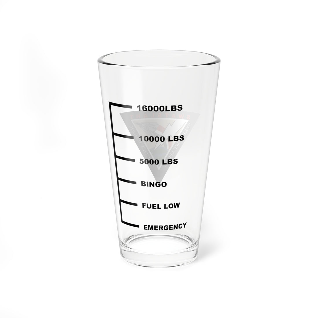 SWATSLANT (F-14)  Fuel Low Pint Glass, Strike Weapons and Tactics School