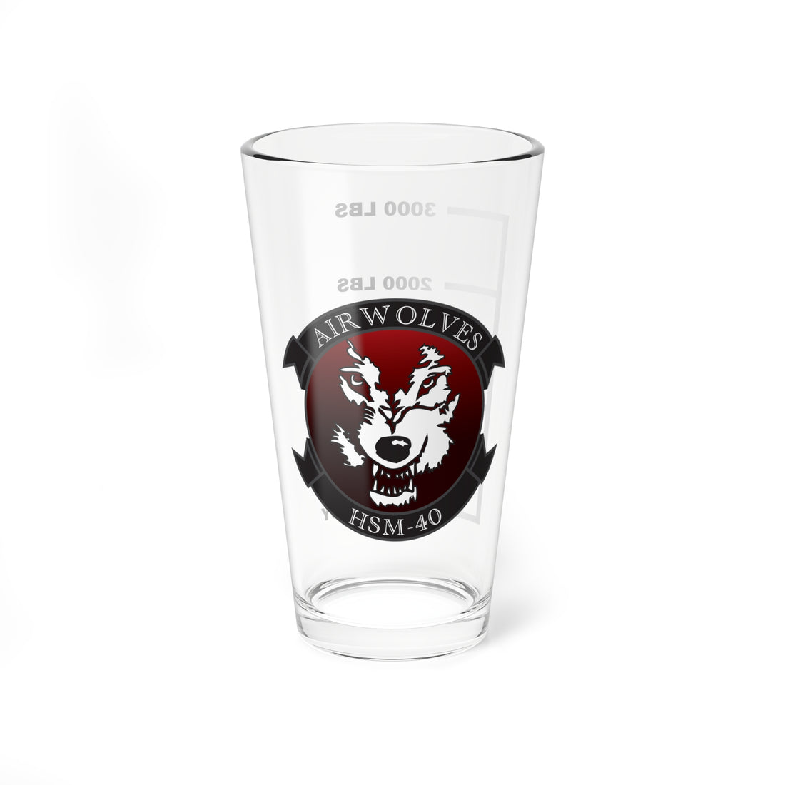 HSM-40 Airwolves Fuel Low Pint Glass