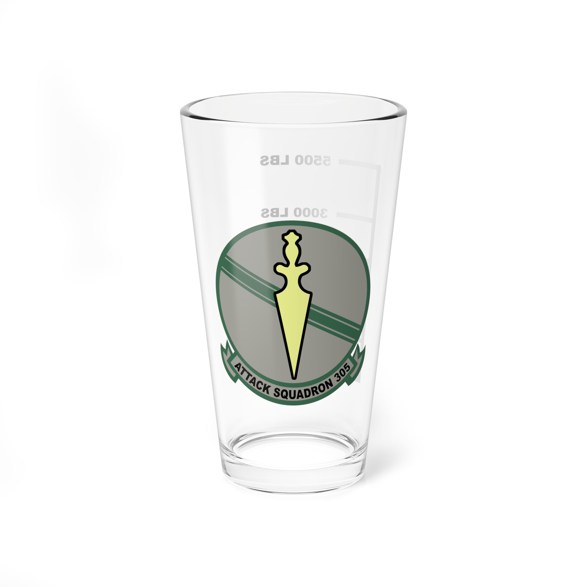 VA-305 Hackers Green Fuel Low Pint Glass