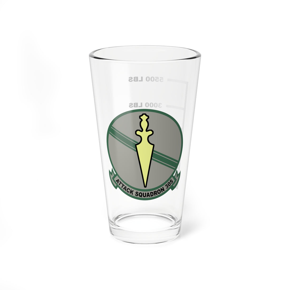 VA-305 Hackers Green Fuel Low Pint Glass