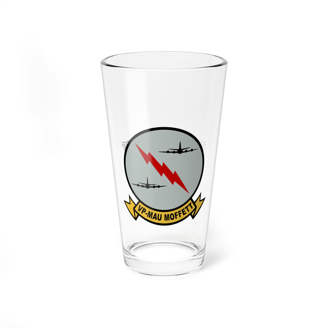 VP Mau Moffett Field AM Rating Badge Pint Glass 16oz