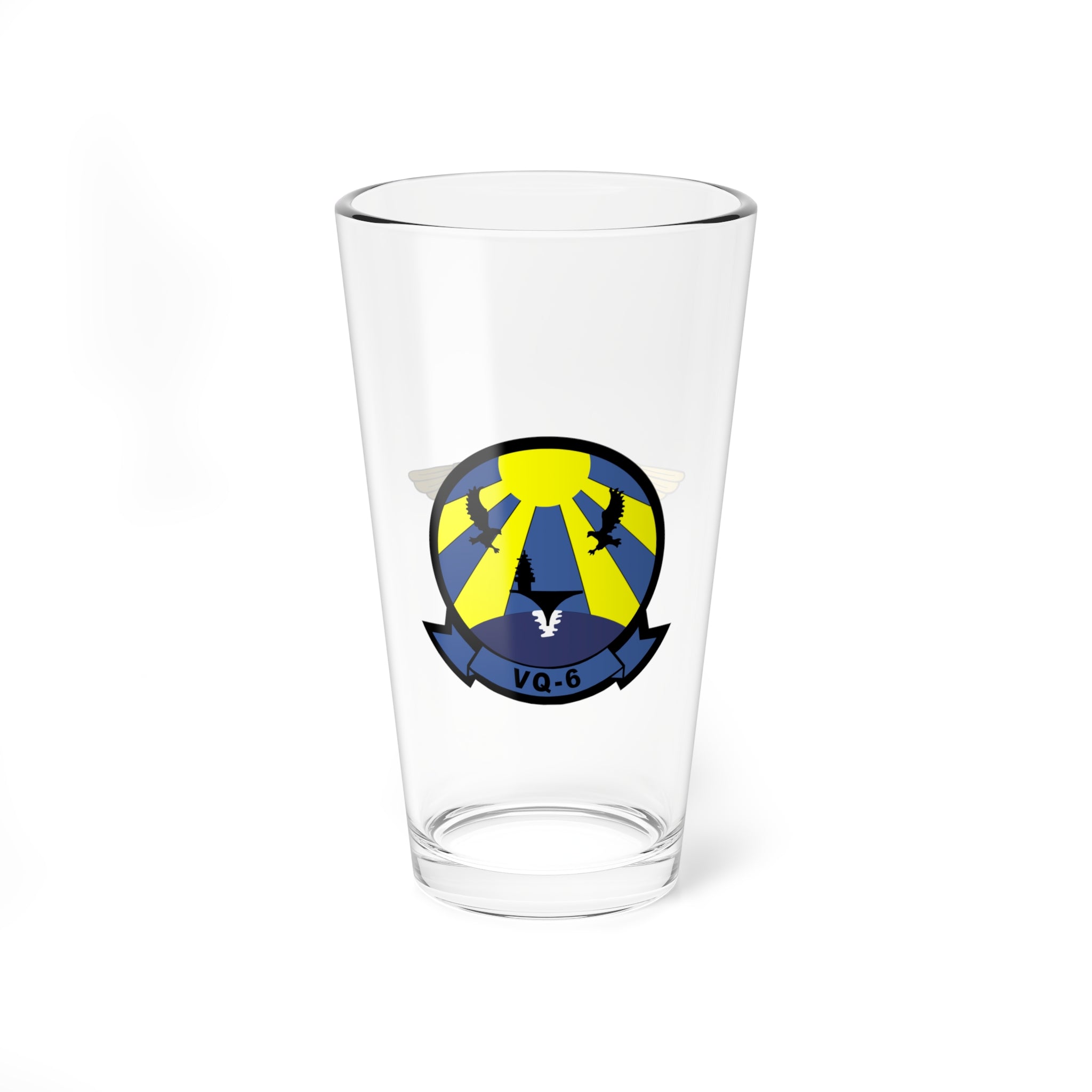 VQ-6 Naval Aircrewman Pint Glass, Navy Fleet Air Reconnaissance Squadron flying the ES-3A Shadow