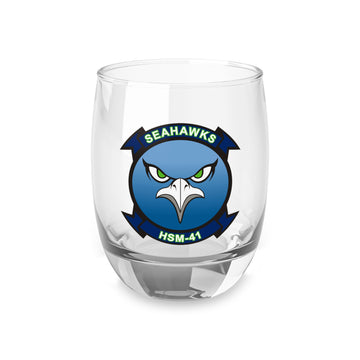 HSM-41 Seahawks Whiskey Glass