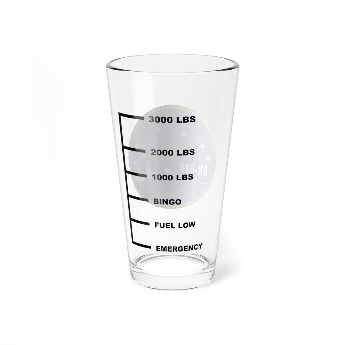 SH-60F "OceanHawk" CV HELO Logo Fuel Low Pint Glass, Navy ASW Helicopter Support Carrier Operations - Shop at Hippy's Goodness