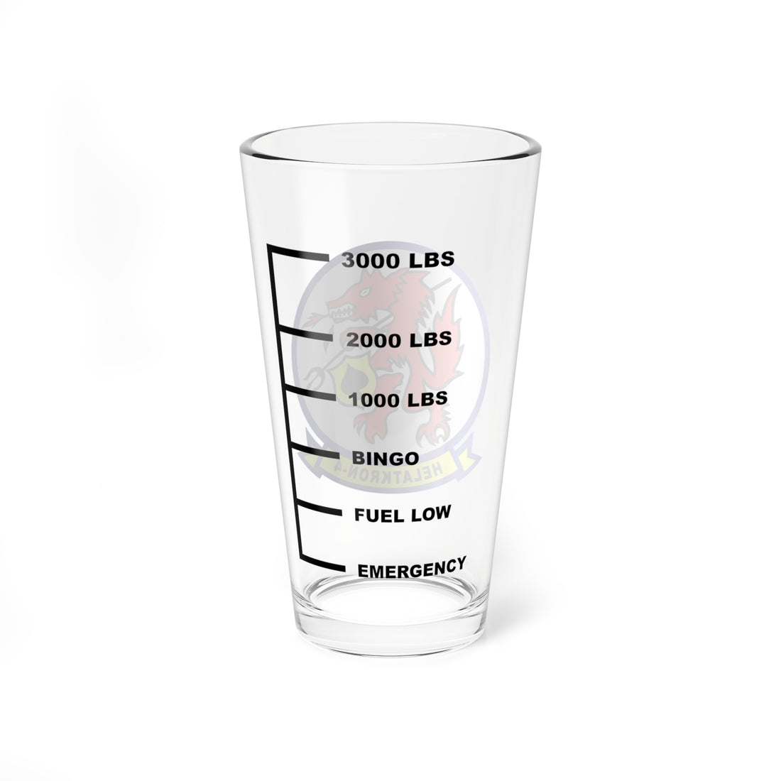 HCS-4 Red Wolves Fuel Low Pint Glass