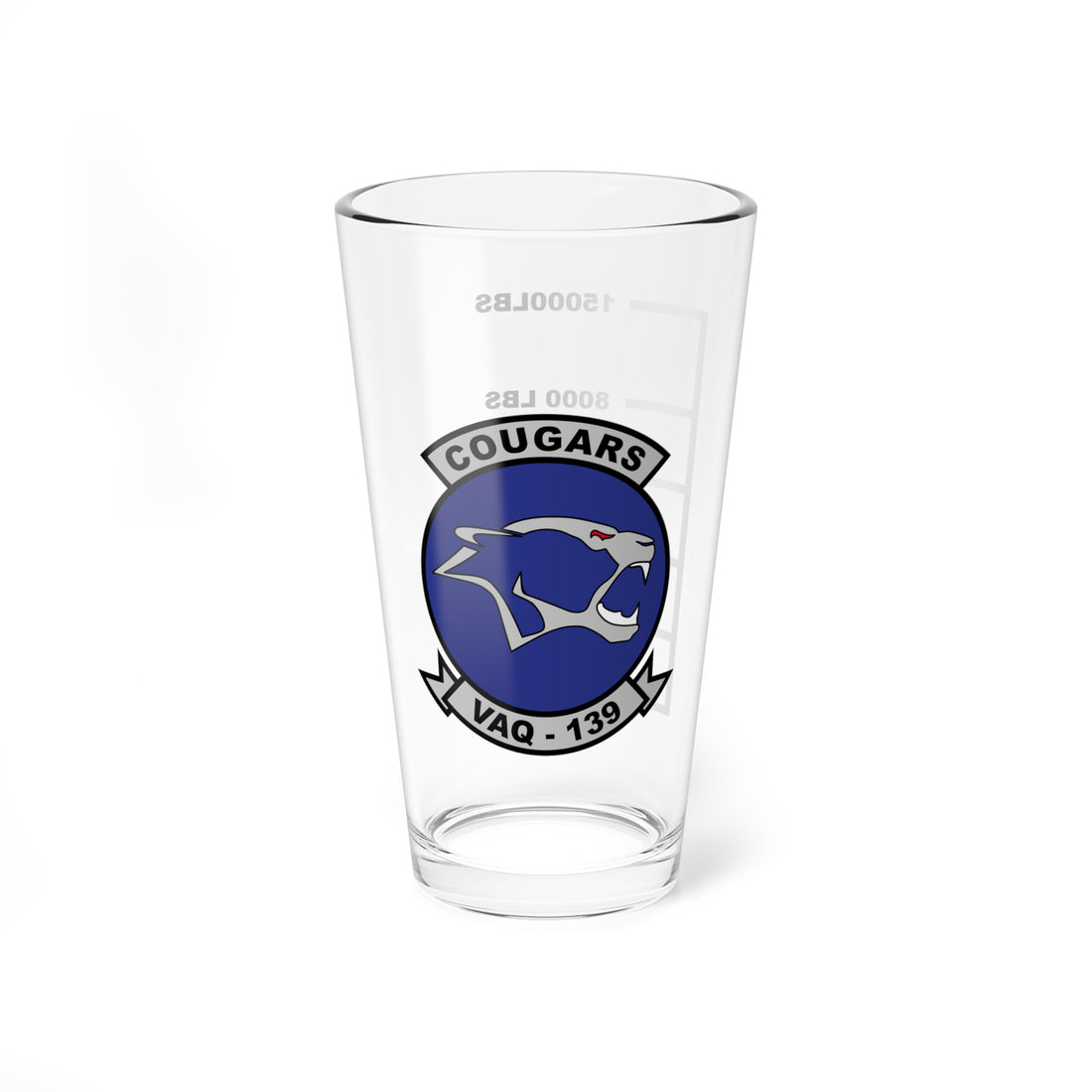 VAQ-139 "Cougars" Fuel Low Pint Glass