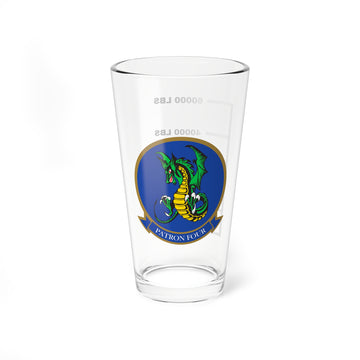 VP-4 "Skinny Dragons"  Fuel Low Pint Glass, Navy Maritime Patrol Squadron flying the P-3 Orion - Shop Hippy's Goodness