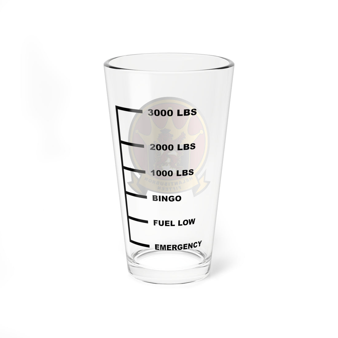 HS-15 Red Lions Fuel Low Pint Glass Mixing Glass 16oz 