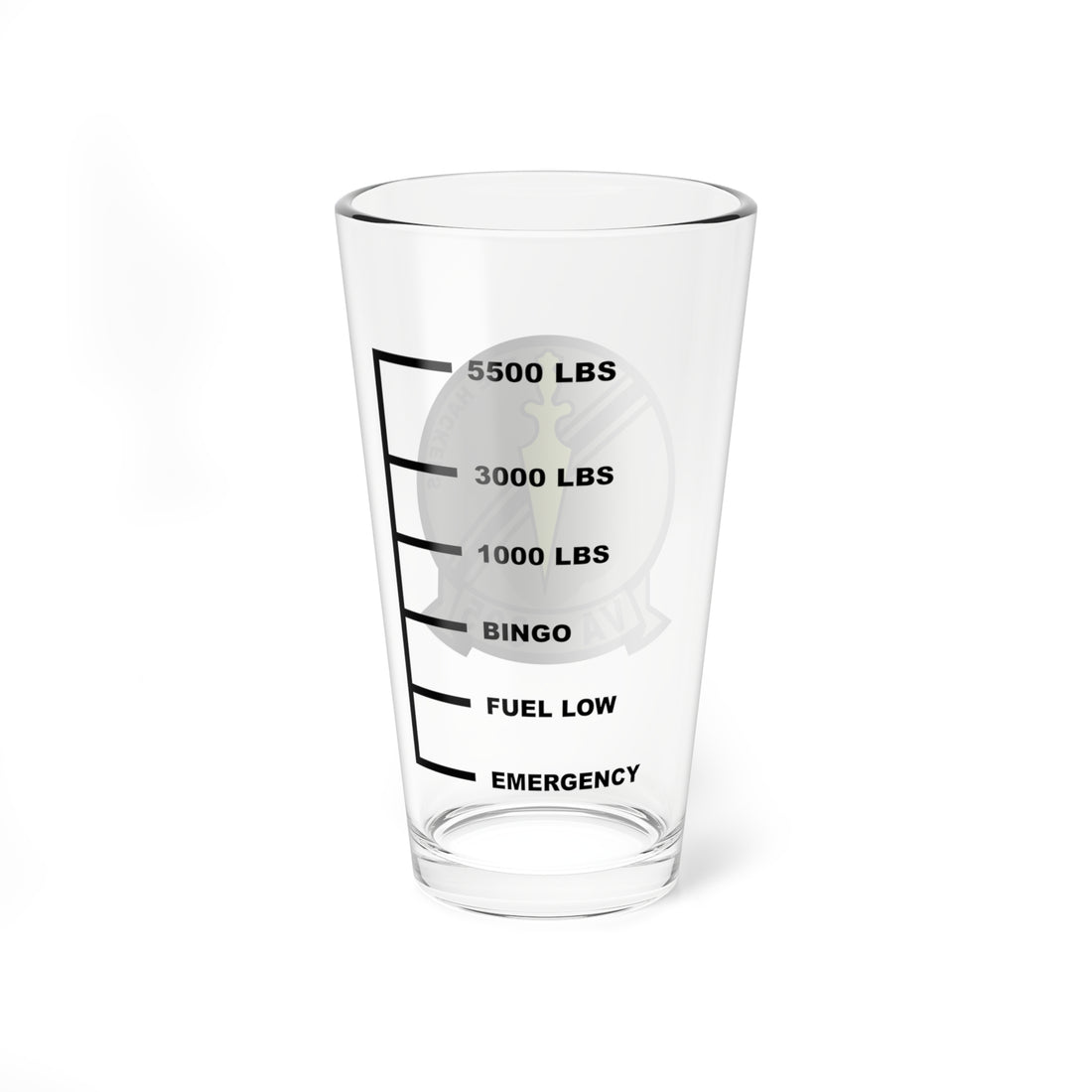 VA-305 Hackers Fuel Low Pint Glass 