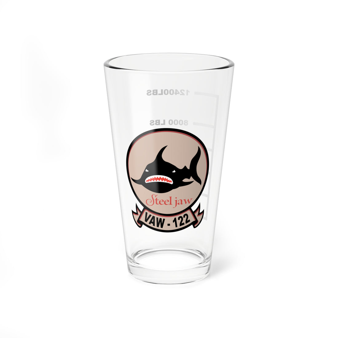 VAW-122 "Steel Jaws" Fuel Low Pint Glass