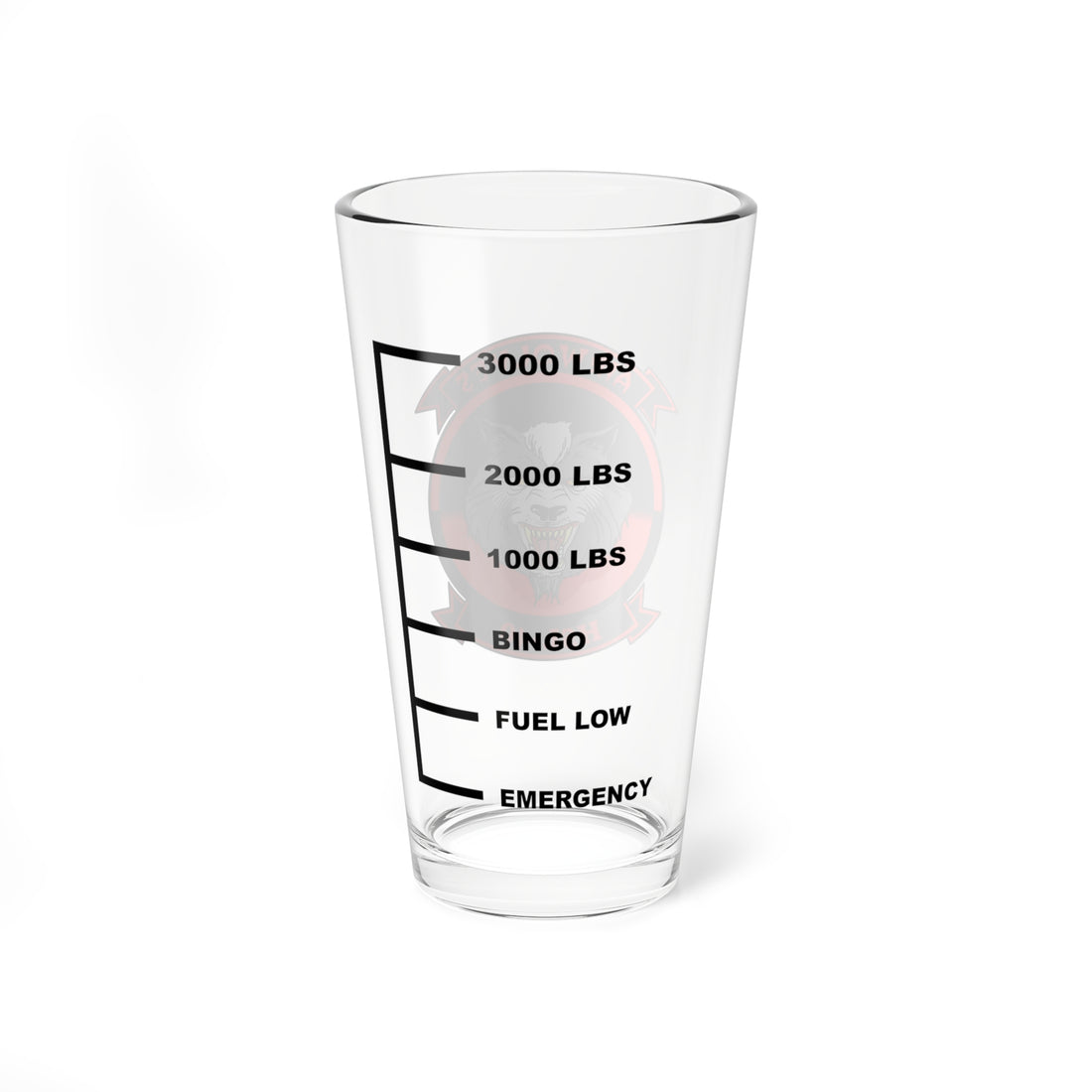 HSL-40 Airwolves Fuel Low Pint Glass