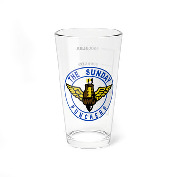 VA-75 "Sunday Punchers" Fuel Low Pint Glass, Navy Attack Squadron flying the A-6 Intruder