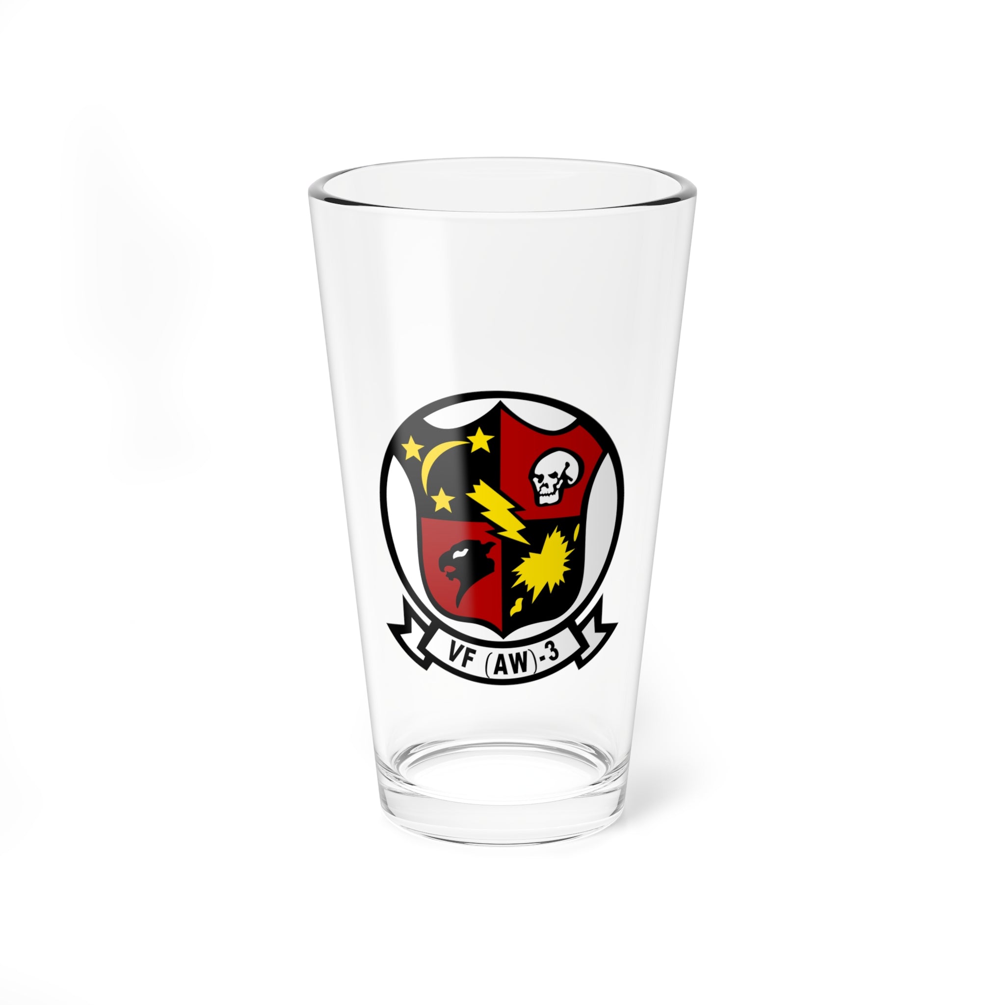 VF(AW)-3 "Blue Nemesis" Pint Glass, Navy All Weather Fighter Squadron - Shop at Hippy's Goodness