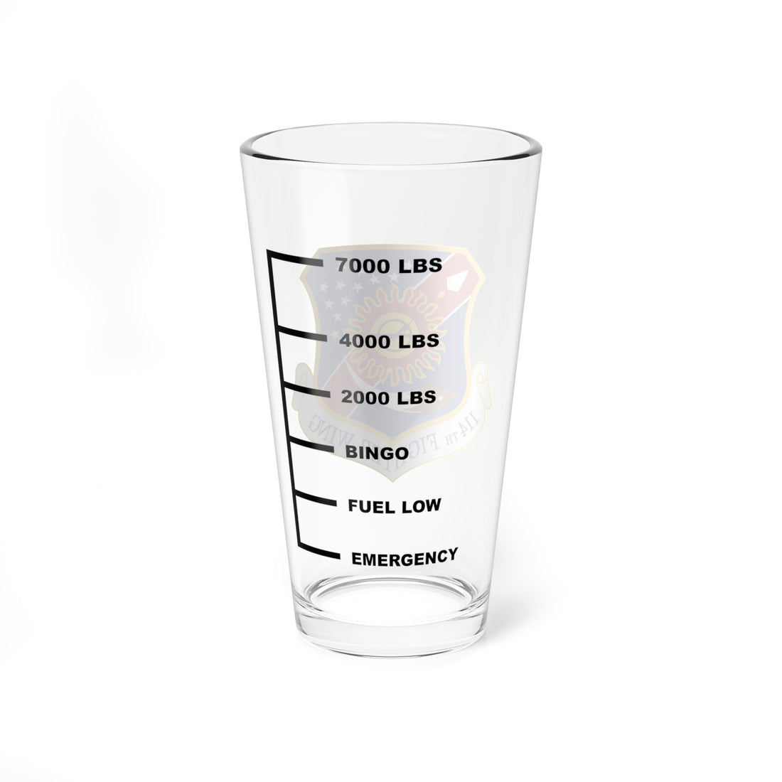114th Fighter Wing Fuel Low Pint Glass