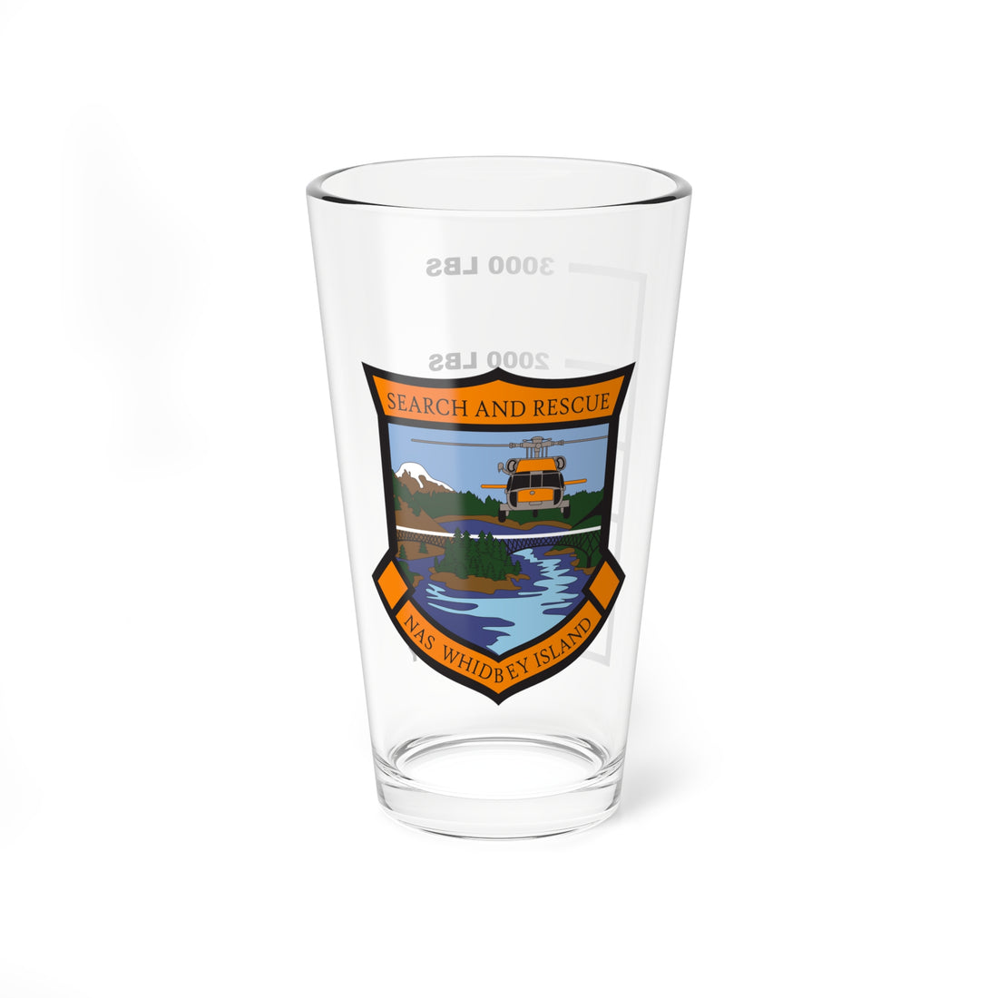 NAS Whidbey Island MH-60 Station SAR Fuel Low Pint Glass