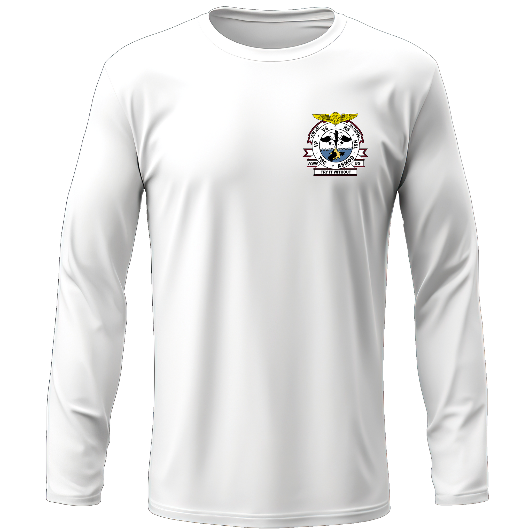 AW-A School Long Sleeve T-Shirt, Navy Advance Enlisted ASW Training School - Shop Hippy's Goodness