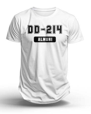 DD-214 Alumni Tee Black Letters - Shop at Hippy's Goodness