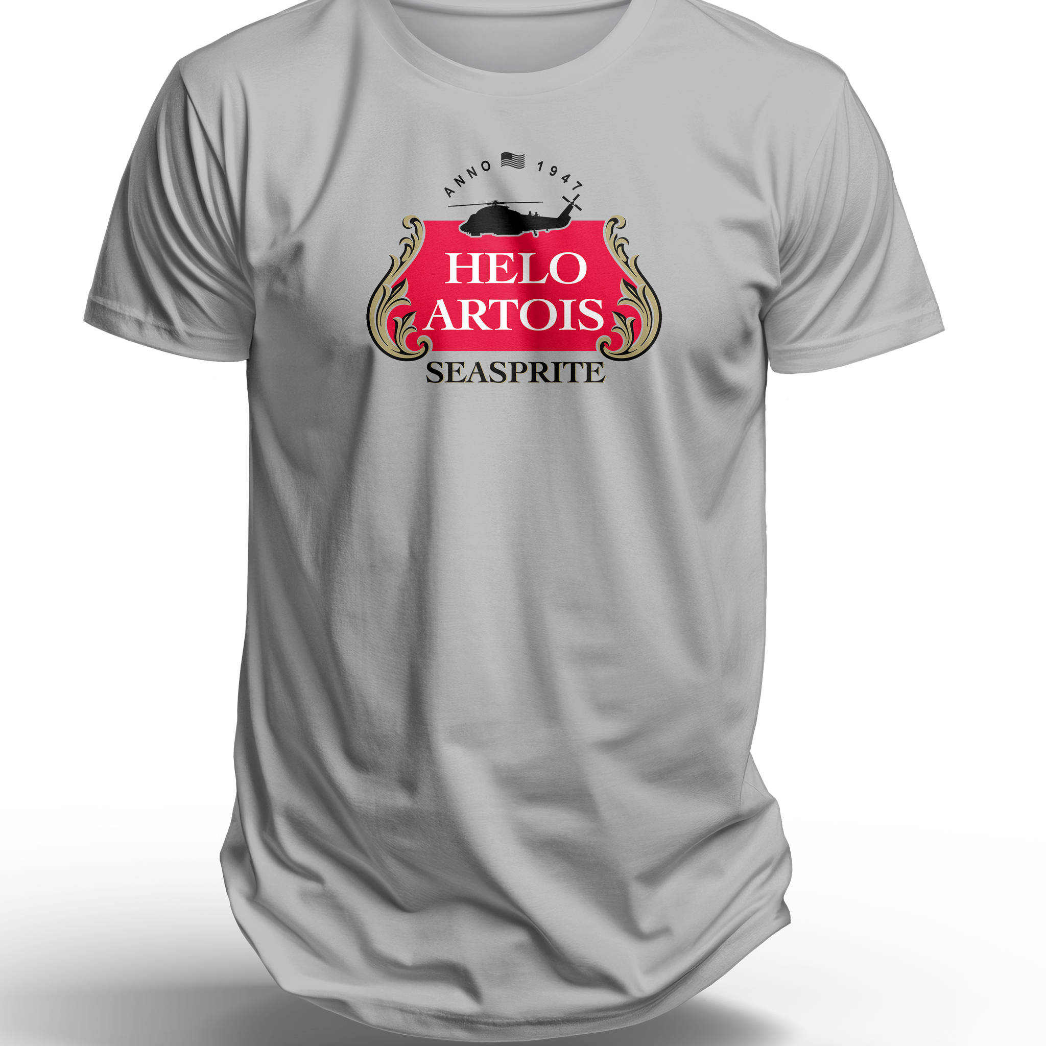 Helo Artois H-2 Seasprite T-Shirt, Navy ASW Light Helicopter from Kaman - Shop at Hippy's Goodness
