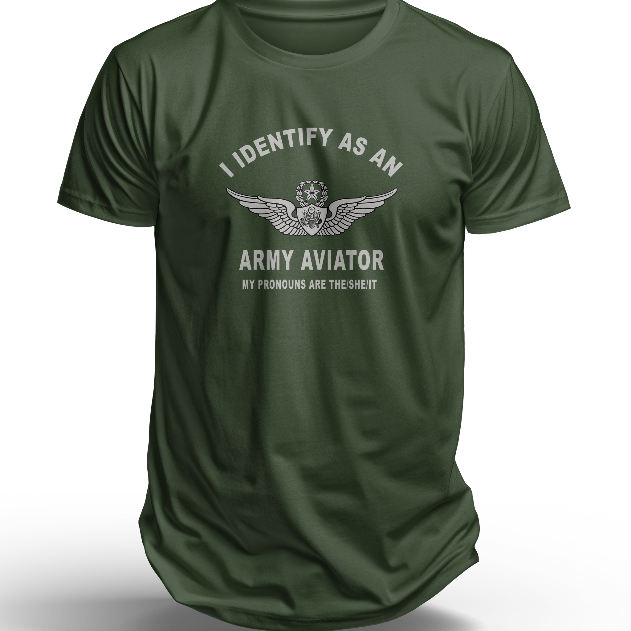 I Identify as an Army [CREWMAN] Aviator T-Shirt - Shop at Hippy's Goodness